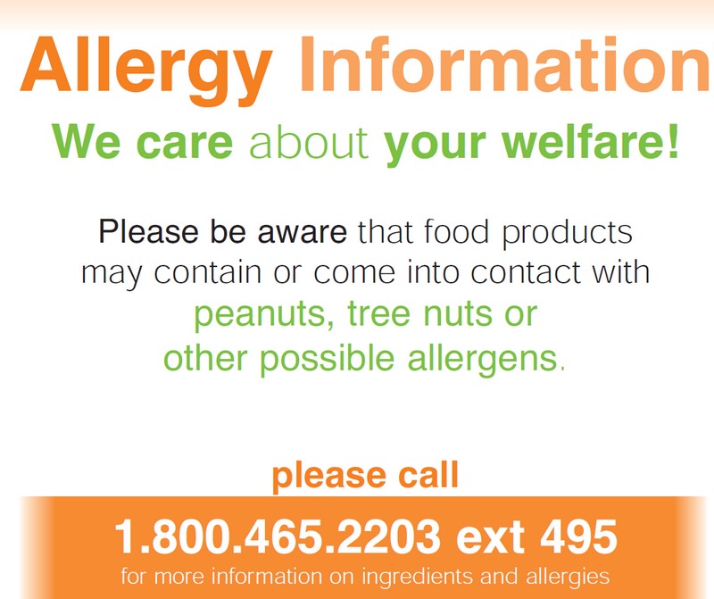 Allergy Sign Click to read